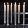 Eldnacele Flameless White Taper Candles with Remote Control Battery Operate
