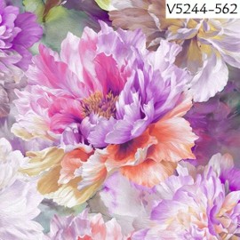 Hoffman California Fabrics Wild Flowers Cotton Quilt Fabric by Hoffman BTY V5244-145 Spring Floral