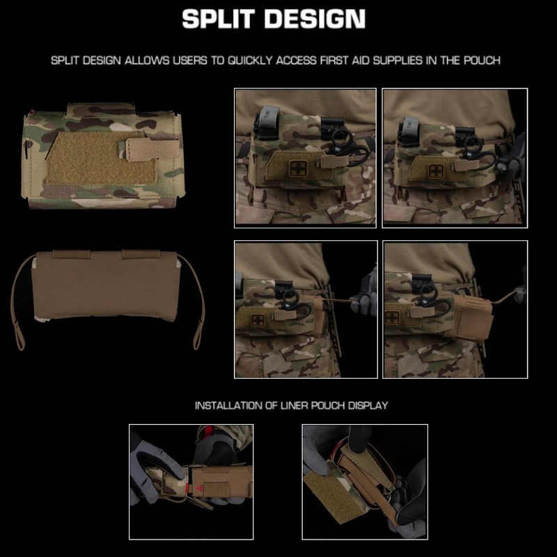 Compact MOLLE Trauma Pouch Quick Release IFAK Medical Pouch for