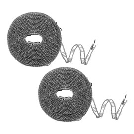 uxcell 2pcs Windproof Clothesline, 5M 16.4ft Plastic Non-Slip Clothes Drying Rope Portable Travel Clothesline for Courtyard Outdoor Laundry Camping, Grey