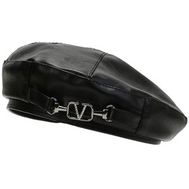 XYIYI Women's PU Leather Beret French Style Beret Hat, Plain Casual Classic Painter Cap, black