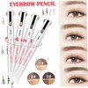 Pen de contorno de cejas 4 en 1 giro duradero