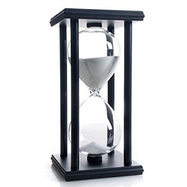 45 Minutes Hourglass Sand Timer, Black Frame Sand Clock