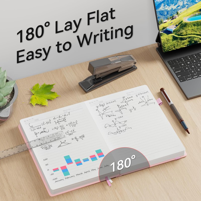 NORDUN A4 Lined Notebook Journal,Large Hardcover Journal 366 Pages,100gsm Thick