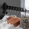 Aluminium Wall Clothes Rack Coat Hook Foldable Balcony 180° Rotating