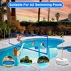 LED Pool Volleyball Net Set with Solar Powered Lights|15ft-32ft Adjustable