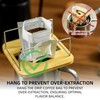 NEOUZA Bamboo & Stainless Steel Coffee Stand, 2-in-1 Drip Bag