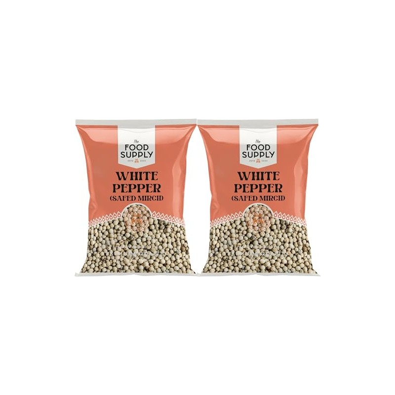 White Pepper Whole 2x100g - Finest Premium Quality | 100%