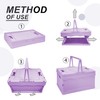 Tixill Small Collapsible Storage Crates, Foldable Plastic Baskets with Lids