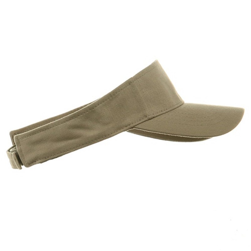 e4Hats.com Brushed Sports Visor - Khaki OSFM