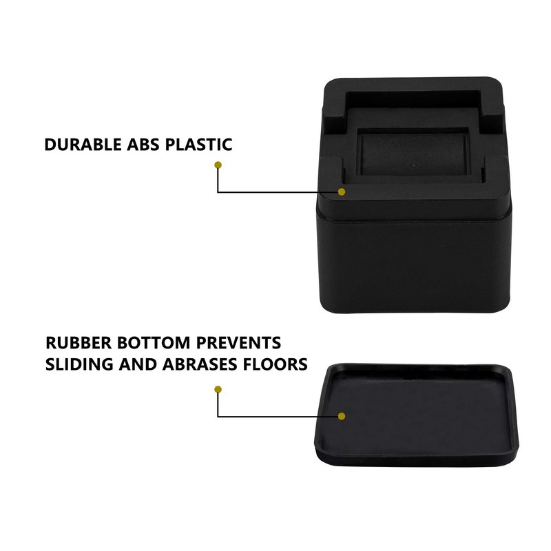 BTSD-home 3 or 6 Inch Bed Risers Heavy Duty Adjustable