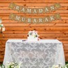 Jute Burlap Ramadan Mubarak Banner with Moon and Star Ramadan
