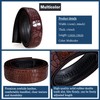 Barry.Wang Mens Formal Belt,Full Grain Leather with Automatic Buckle Nickel
