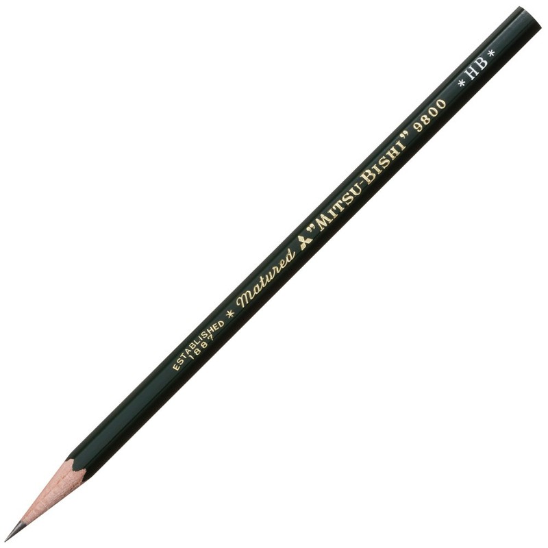 Mitsubishi Pencil Office Pencil 9800 HB, 12-Piece Pack K9800HB
