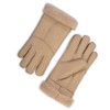 Harssidanzar Women Shearling Gloves Winter Fur Gloves For Sheepskin Leather