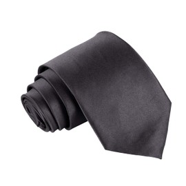 The Tie Co™ Premium Collection Wide 7.5cm Solid Colour Tie (Black)