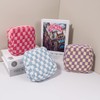 KOTORA 3pcs Checkered Mini Makeup Bag Pocket CosmeticBag Portable Zipper