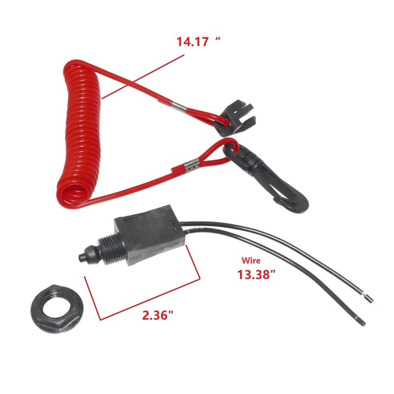Kill Switch Safety Lanyard Replace for OMC BRP Johnson Evinrude