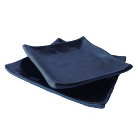 Lucky Star Melamine Square Plates Dinner Appetizer Platter Snack Side Dish, 6" or 5", Black (48, 6" X 6")