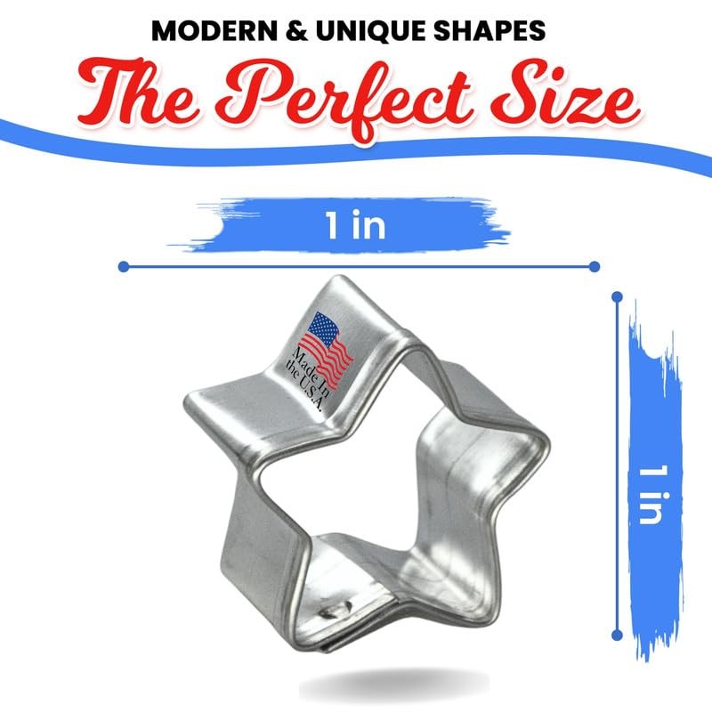 Foose Brand Miniature Star Cookie Cutter 1 in, Tin Plate