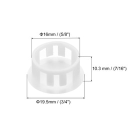 Sourcing Map 32PCS 16mm(5/8") White Plastic Hole Plugs, Flush Type Panel Plugs Insert End Caps for Locking Tubes Furniture Cabinet