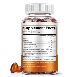 Pumpkin Seed Oil with Saw Palmetto Softgels, 3000mg Per Serving, 600 Softgels | Cold-Pressed with Essential Fatty Acids & Phytosterols | Supports Hair, Urinary, Bladder & Prostate Health | Non-GMO