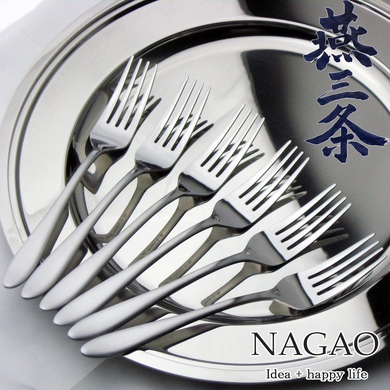 Nagao Tsubamesanjo Dinner Fork, 5 + 1 set, 7.3 inches