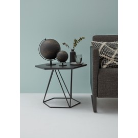 TROIKA Gagarin Mini Globe Diameter 13 cm Black Seas & Gold-Coloured Lands Matt, Black Metal Base, Soft Felt Base, Movable Axle - in Pretty Box Ideal as a Gift