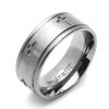 DoubleAccent 8MM Comfort Fit Titanium Wedding Band Cross Flat Ring