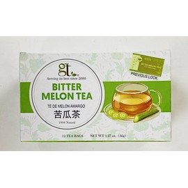 Bitter Melon Tea, 100% Natural, (12 Tea Bags, 1.27 oz)-2 Pack 苦瓜茶