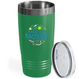 Microbiologist Green Viking Tumbler 20oz - Boogie With Bacteria - Microscope Researcher Bioprocess Chemical Engineering Doctor Pathology Microbe