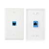 Cable Matters 2-Pack 1-Port Ethernet Wall Plate, White, Cat6 Wall