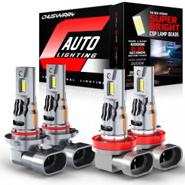 CHUSYYRAY FOR Chevy Silverado 1500 2007-2015 Combo LED Headlight Kit Bulbs High Low Beam