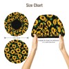 Yellow Sunflower Satin Sleeping Cap For Women Double-Layer Bonnet For