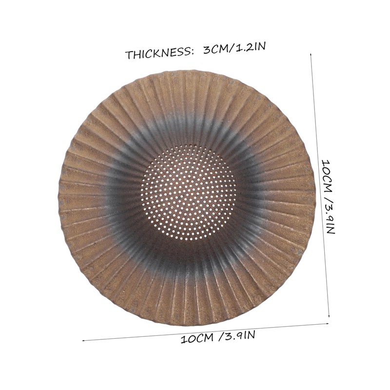 Ipetboom 1pc Ceramic Tea Strainer Vintage Design Compact Easy to