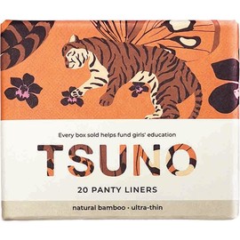 Tsuno Natural Bamboo Pads - Panty Liners, 20 pack
