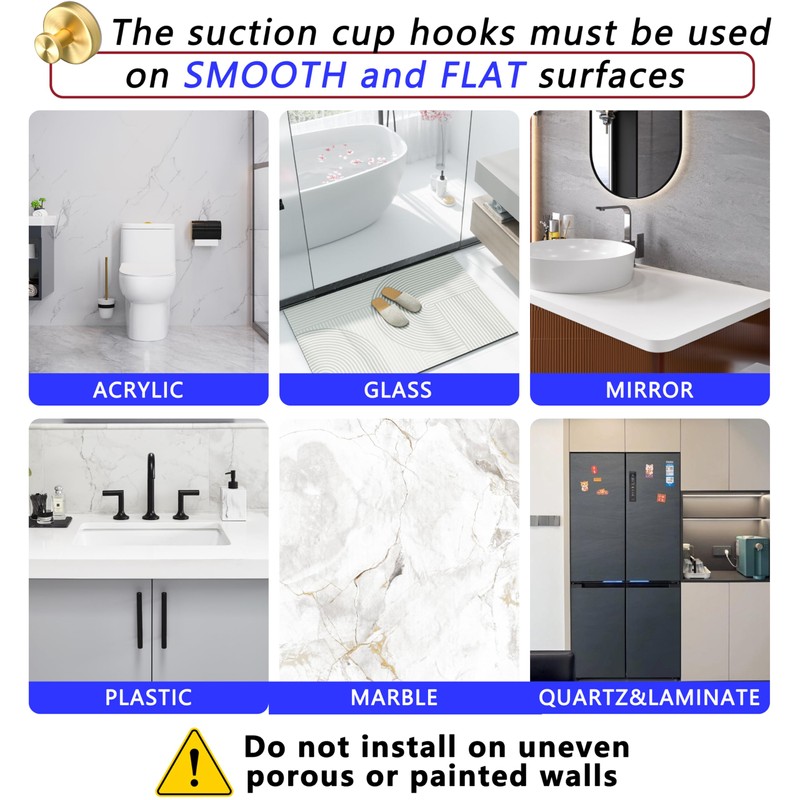 Suction Cup Hooks for Shower,Wreath Hanger for Front Door,Removable No