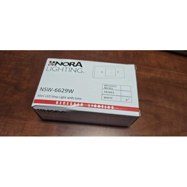 Nora Lighting NSW-6629W Mini LED Step Light With Frosted Glass