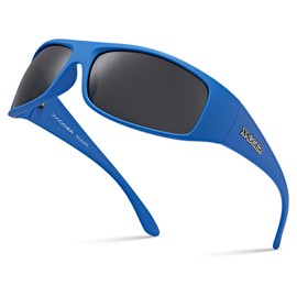 Xagger Sports Polarized Sunglasses for Men Wrap Around TR90 Frame Driving Fishing Running Sun Glasses