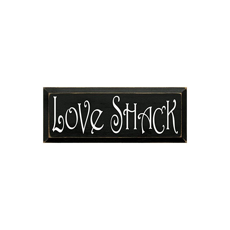 Wooden Sign - Love Shack (Black)