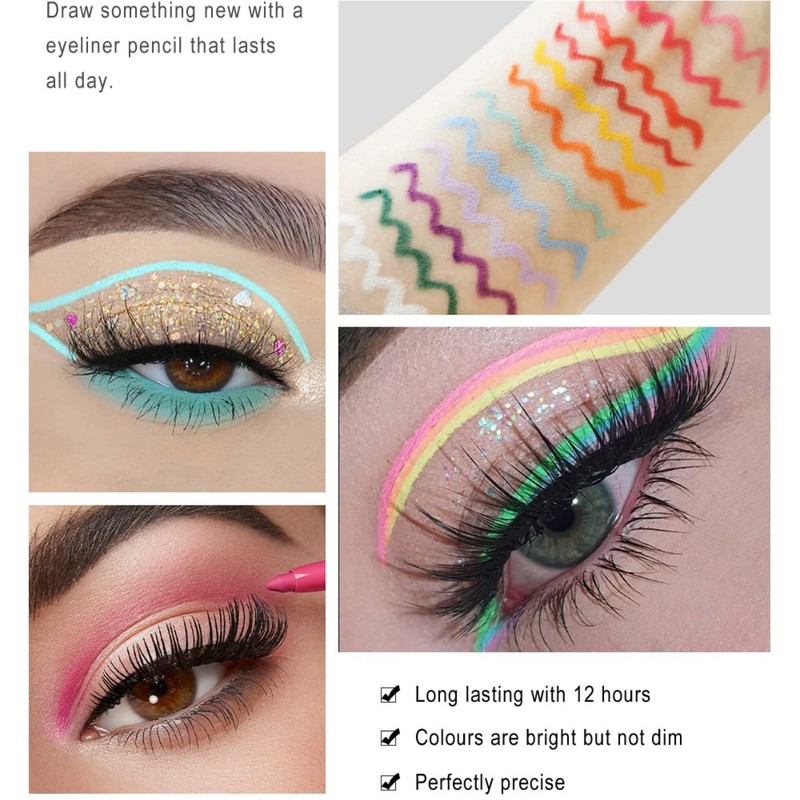 ONarisae eyeliner pencil retractable eyeliner creamy pigmented smudge proof eye