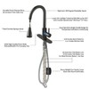 Oersitor Kitchen Faucet with Pull Down Sprayer，Brushed Stainless Steel Single