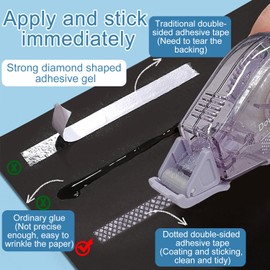 6 Pack Glue Roller, Double Sided Tape Dispenser, Scrapbooking Supplies Scrapbook Tape for Crafting, Cards, Photo, Journal and Scrapbooking,6m X 6mm