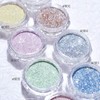 Emumu 8 Colors Ultra Fine Glitter Nail Powder for Nail