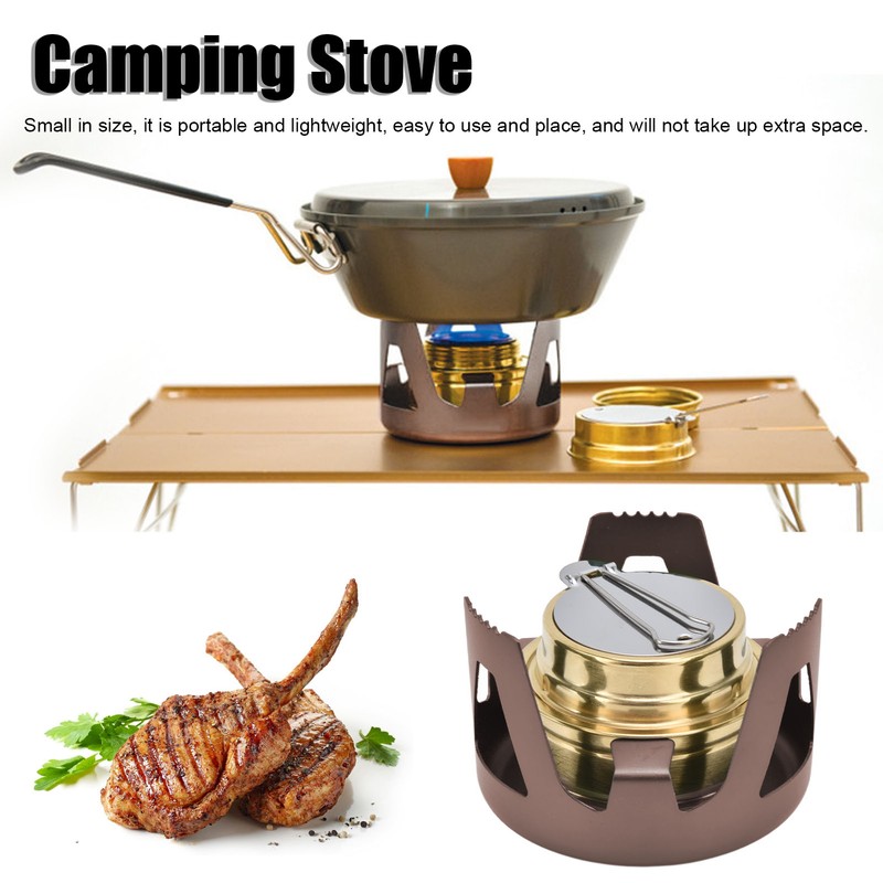 Camping Stove Windproof Vaporizable Portable Liquid Spirit Stove with Stand