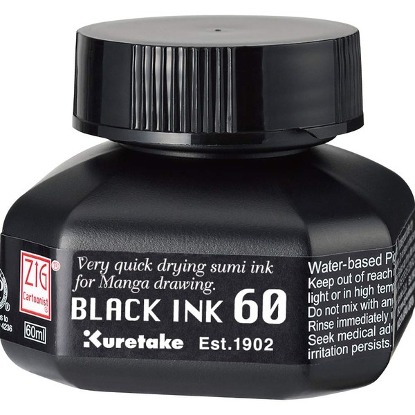 Kuretake ZIG Black Ink, 60 ml