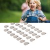 30pcs Metal Round Pacifier Clips for Toddler Rust Prevention Electroplated