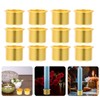 30Pcs Gold Aluminum Candle Holders Bulk Metal Cup Insert for