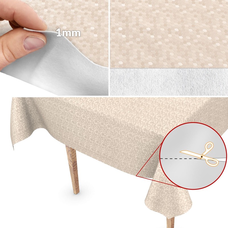 Premium Oilcloth Tablecloth Vinyl Oilcloth Tablecloth Washable Round 150 cm