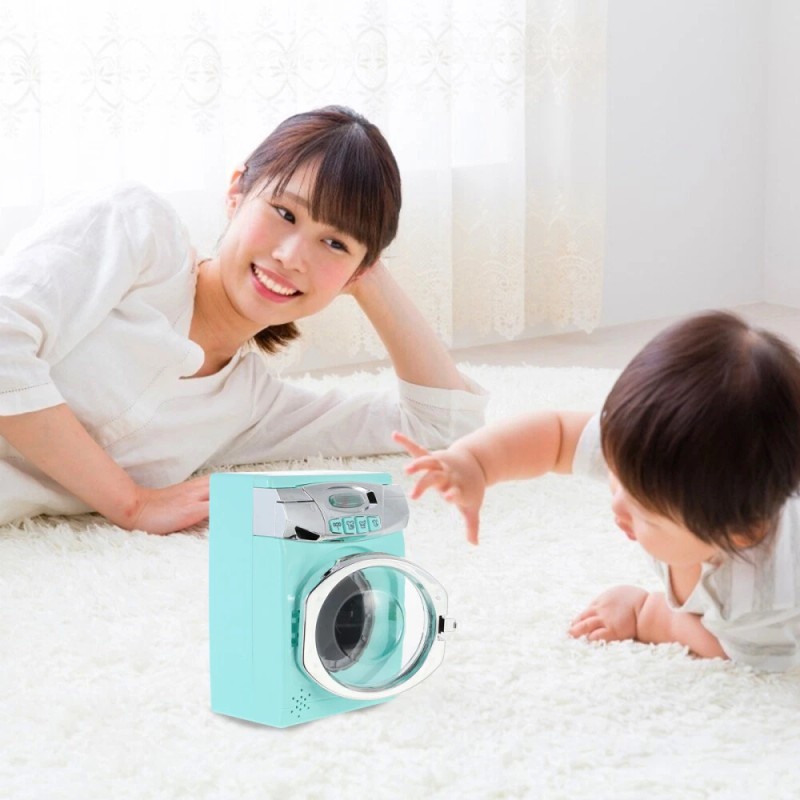 None Simulated Washing Machine Toy Kids Washer Dryer Playset Washer